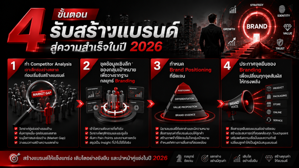 4 ขั้นตอนรับสร้างแบรนด์สู่ความสำเร็จในปี 2026